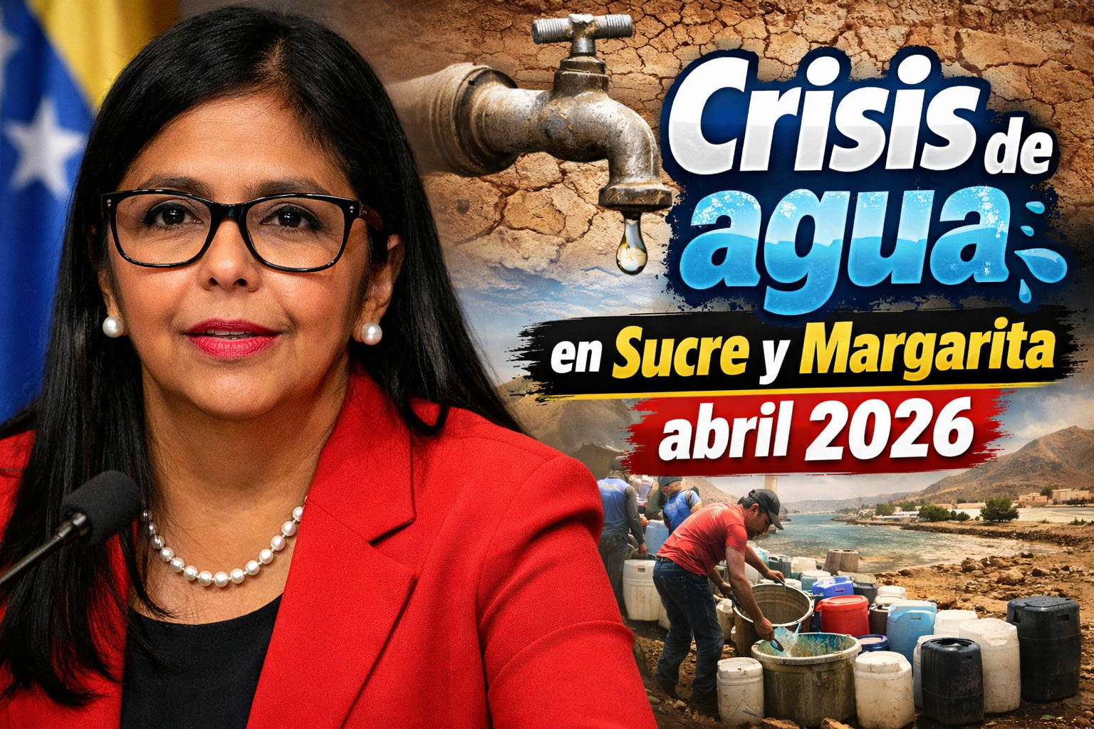 Crisis de agua en Sucre y Margarita abril 2026 millones afectados por falla en el embalse Turimiquire