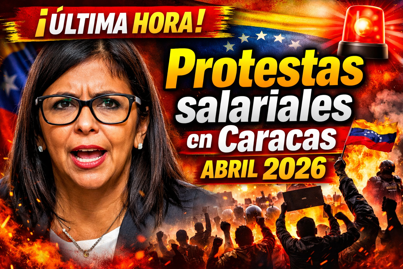 Protestas salariales en Caracas abril 2026 empleados públicos chocan con la policía y exigen aumento